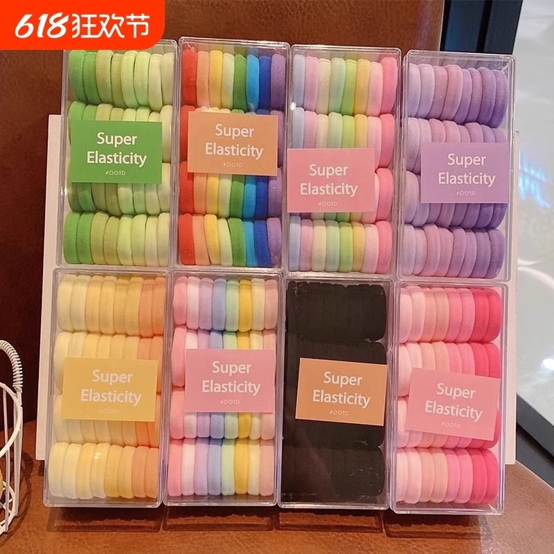 高级感发圈不伤发高马尾发绳扎头绳女耐用高弹力橡皮筋小女孩皮套