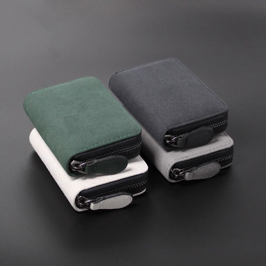 卡包男士翻毛皮高级感轻薄款多卡位小巧卡夹证件收纳包钱夹卡套女