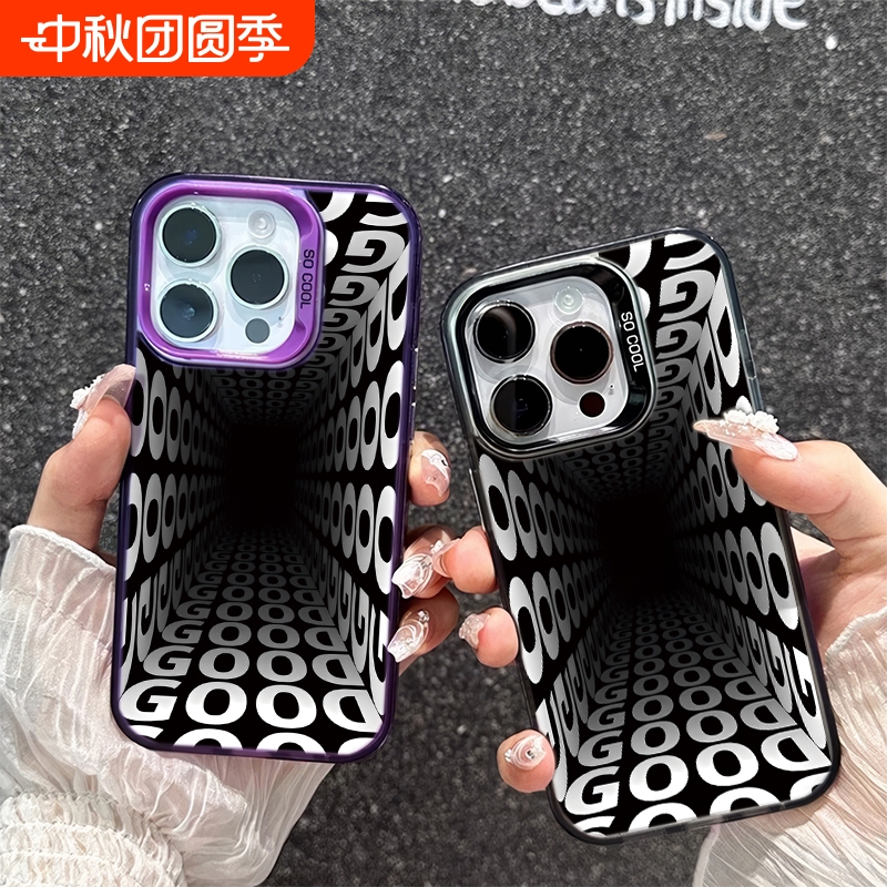 彩银15ProMax新款苹果16plus英文GOOD高级感14手机壳硬iPhone12适用华为NOVA13创意荣耀畅玩60PLUS个性小米11
