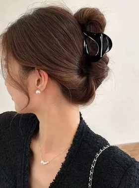 异形南瓜抓夹女2026新款高级感中号半扎发鲨鱼夹子头饰发夹后脑勺