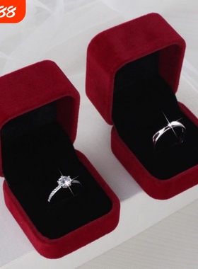 新版仿真婚戒结婚对戒婚礼钻戒情侣戒指求婚告白婚纱照交换仪式用