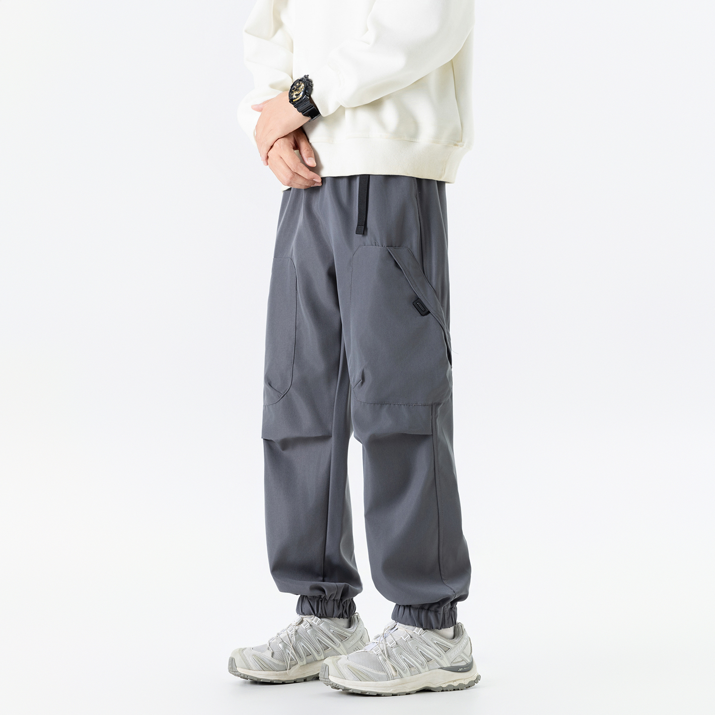 美式休闲裤男士裤子秋季户外工装裤男款男生登山裤运动裤新款长裤