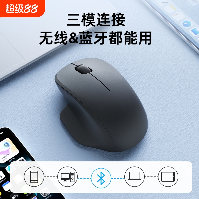 惠普无线鼠标蓝牙静音办公电竞台式通用男女生三模人体工学usb