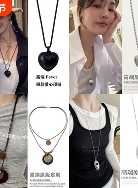 Fever黑色爱心项链|超3000次加购