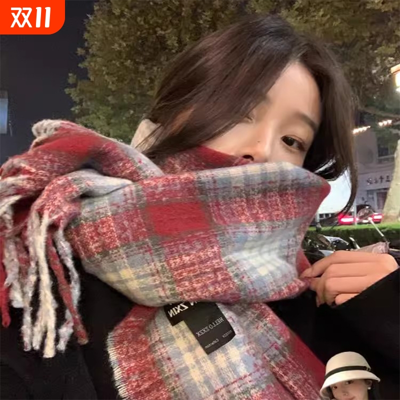 圣诞红长方形围巾|超2万次加购