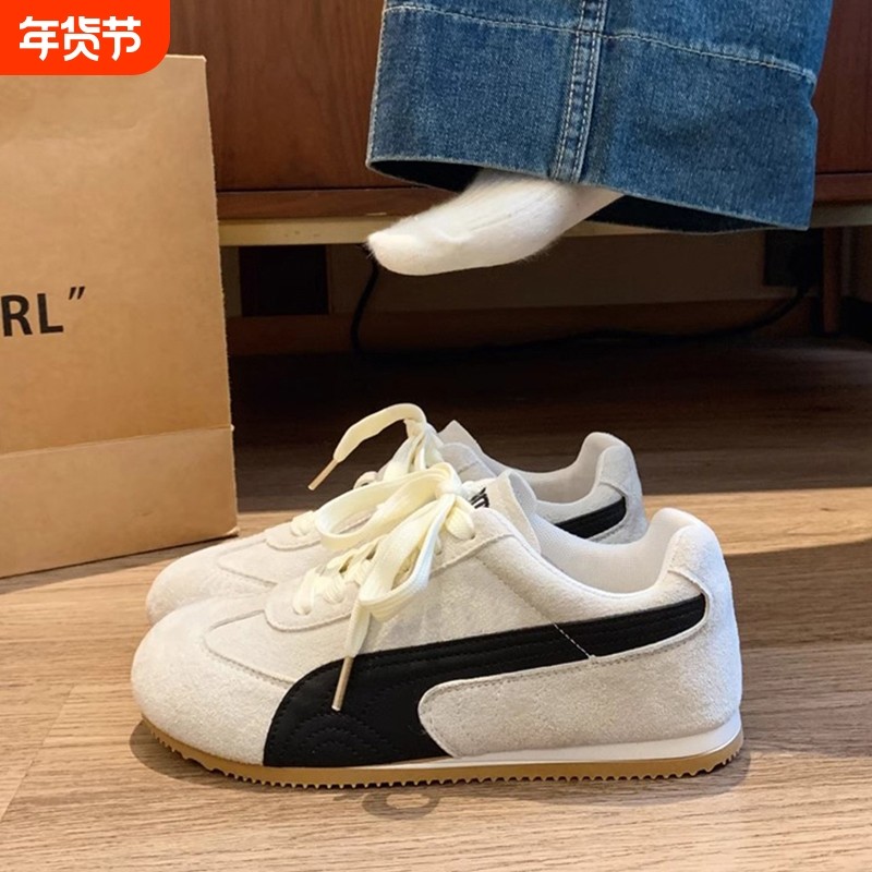 德训鞋女2025春秋新款爆款软底阿甘鞋时尚百搭休闲运动鞋板鞋平底,女鞋,德训鞋,淘宝优惠券,粉丝福利购,淘宝优惠卷