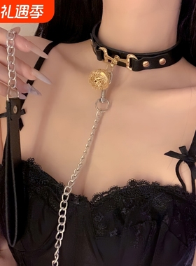 宫铃项圈女高级黑色铃铛锁骨链