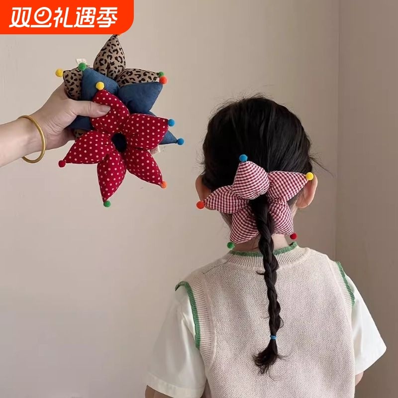 儿童发圈女童可爱波点星星发绳小女孩扎马尾头绳女宝宝丸子头发饰