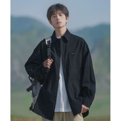 Японская черная униформа медсестры, осенняя ретро рубашка, куртка