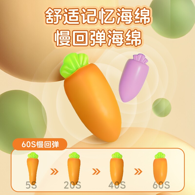 卡通胡萝卜降噪耳塞听力防护慢回弹隔音防噪音睡眠学习海绵完全