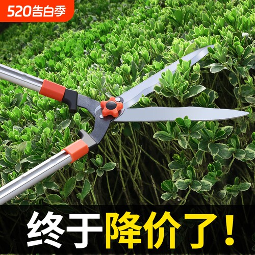 正齐加长加固伸缩款双刃口草坪剪