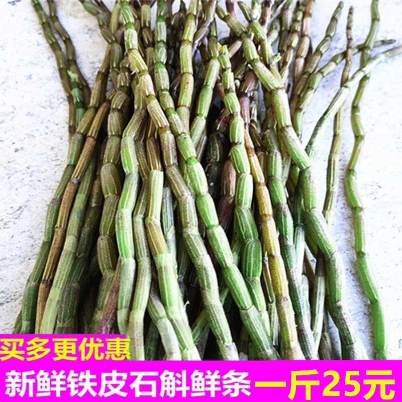 新鲜铁皮石斛鲜条500g一斤食用滋补野外种植云南霍山枫斗统货花