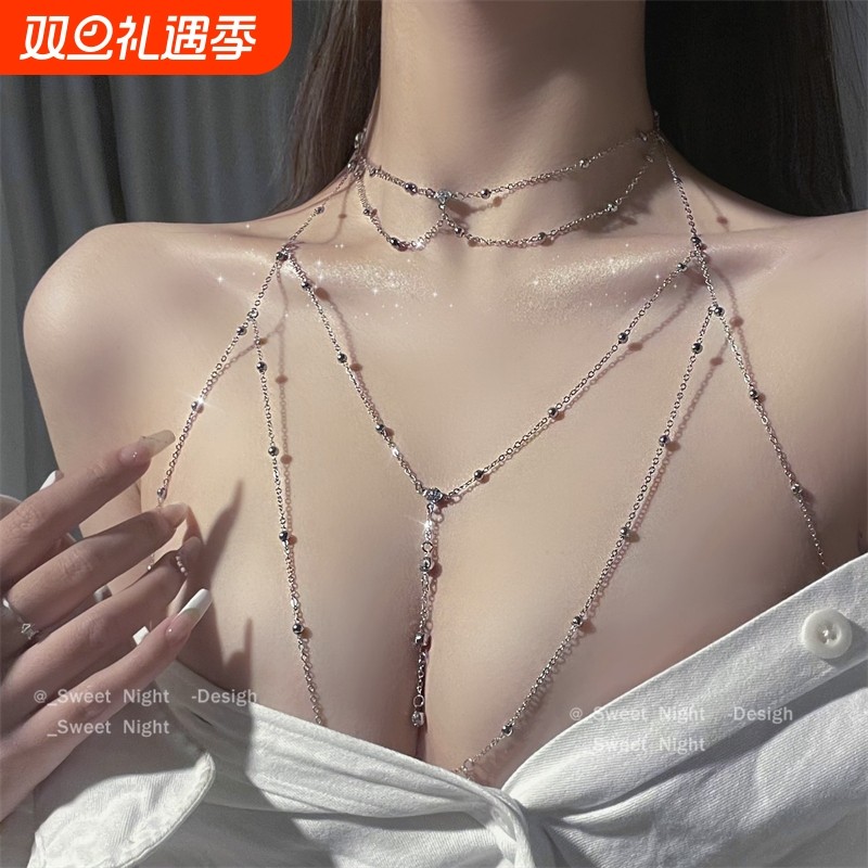 胸链身体链欧美bodychain性感比基尼bikini锁骨后背链