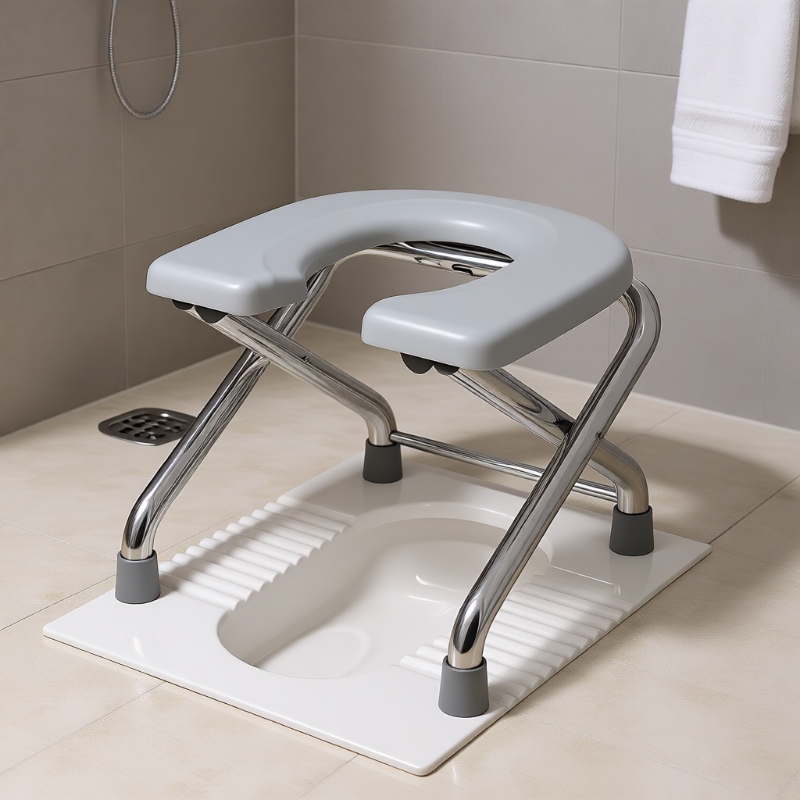 特粗特厚不锈钢卫生间蹲厕神器凳子可折叠坐便椅老人孕妇坐便器