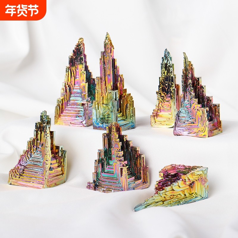 天然铋矿原矿石铋晶体矿物化学元素七彩矿石装饰金属矿标奇石摆件,饰品/流行首饰/时尚饰品新,摆件,淘宝优惠券,粉丝福利购,淘宝优惠卷