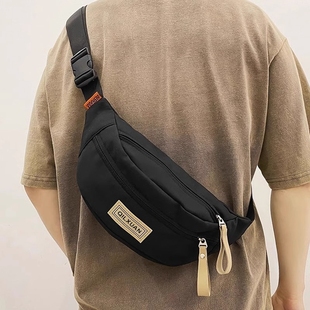 斜挎包男款胸包男士背包运动小挎包女休闲百搭男生手机腰包单肩包