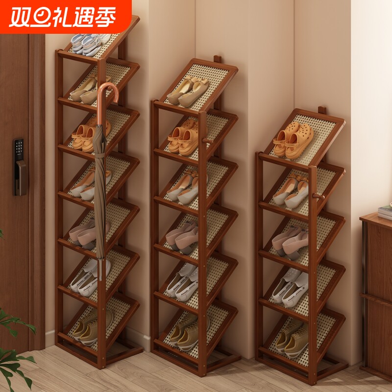简易鞋架子家用门口多层夹缝鞋子收纳神器宿舍省空间小型窄款鞋柜