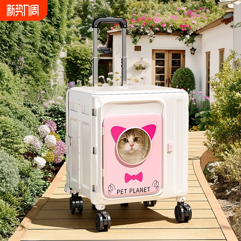 猫包外出折叠便携猫咪狗狗宠物拉杆箱大容量新款行李箱航空箱猫笼