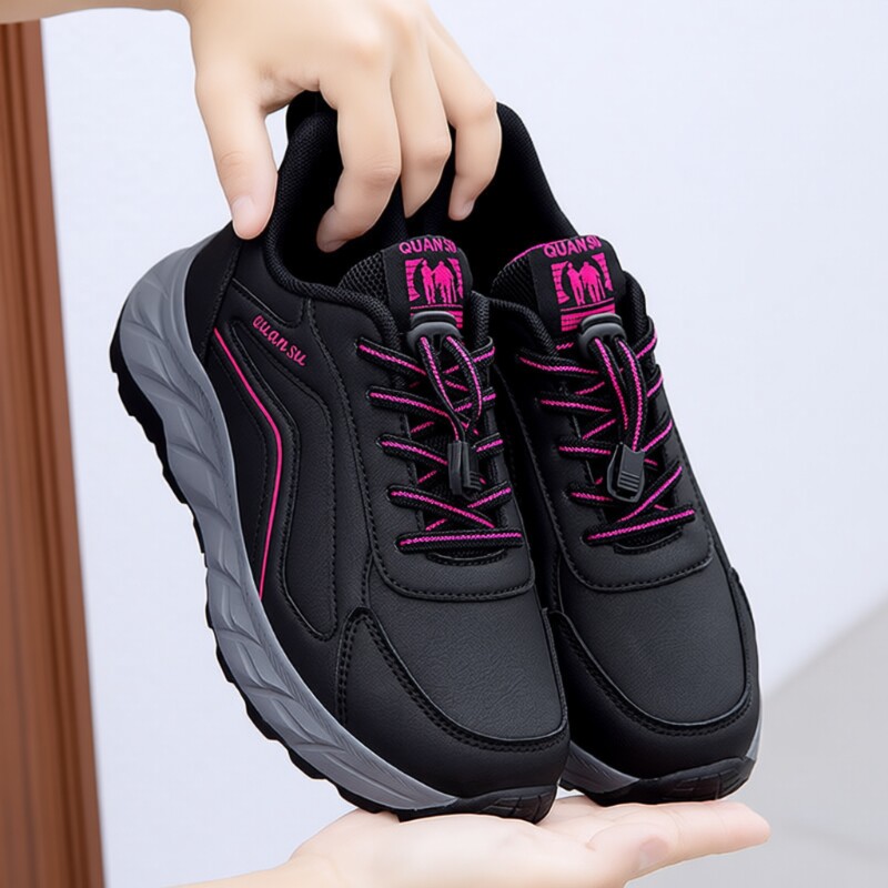 老人鞋休闲女春秋季防水防滑软底妈妈鞋中老年舒适健步爸爸运动鞋