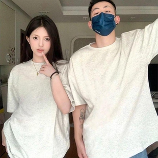 夏季 日常简约复古基础款 纯色清爽短袖 男士 利落干净重磅型T恤 美式