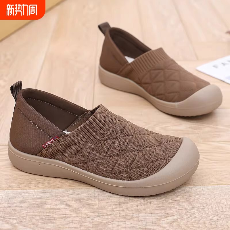 回力女鞋2026新款老北京布鞋女网面透气软底舒适防滑一脚蹬妈妈鞋