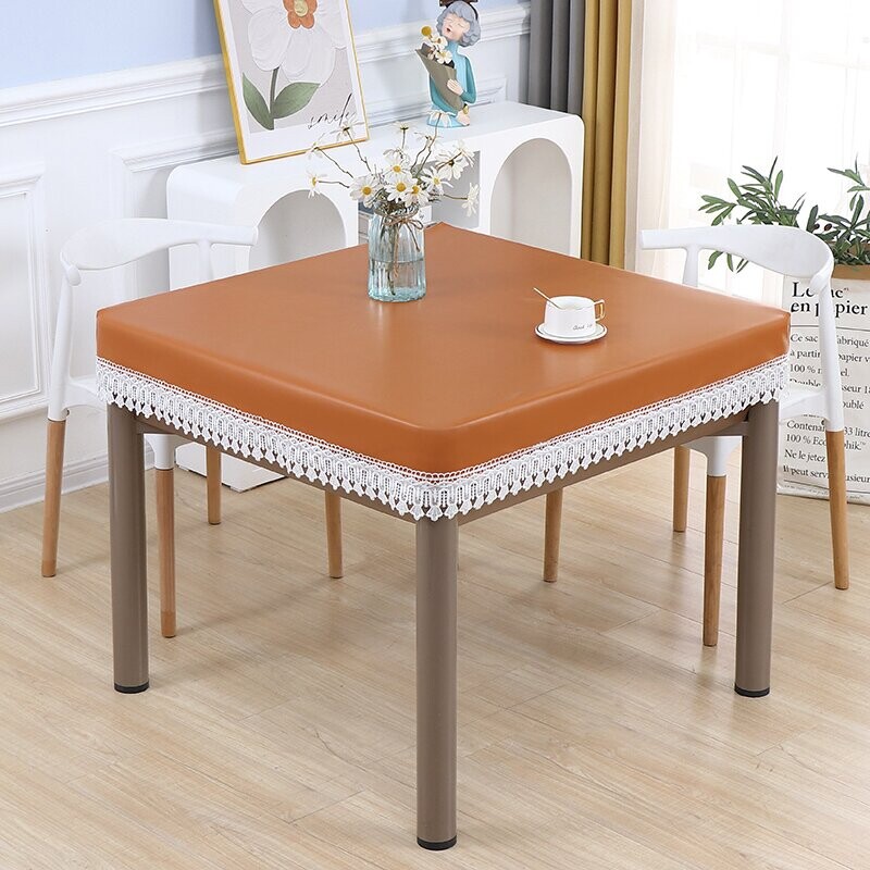 皮桌布防水防油防烫免洗餐桌茶几取暖桌电炉罩套加厚家用麻将桌罩
