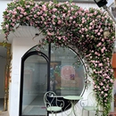 仿真玫瑰花藤墙面装 饰假花藤条蔓空调水管阳背景台道缠绕婚庆造景
