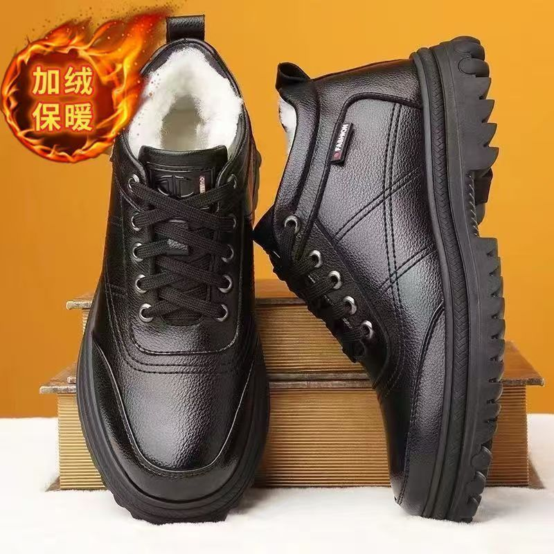 男士高帮加绒棉鞋冬季运动雪地靴