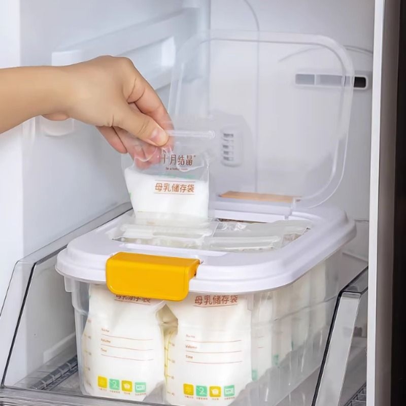 母乳冷冻收纳盒储奶冷藏盒冰箱密封储奶盒存奶密封盒保鲜盒存储盒