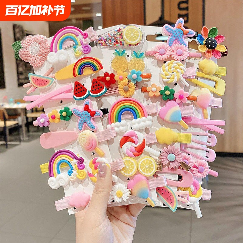 在下新款儿童卡通发夹公主头饰女童小女孩碎发发卡可爱宝宝发饰