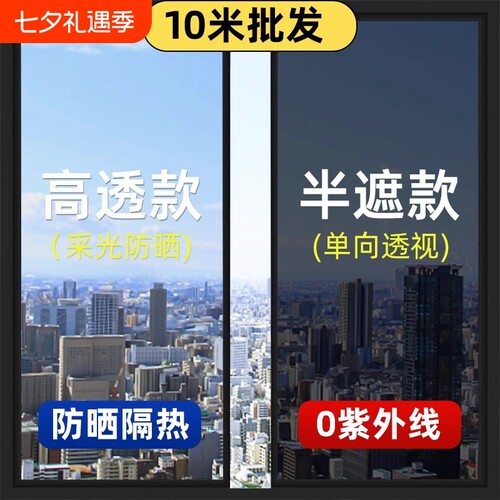 美膜彩阳台防窥隔热太阳膜防紫外