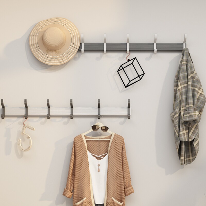 太空铝挂钩强力粘胶卫浴免打孔挂衣钩毛巾挂架门后墙壁挂省空间