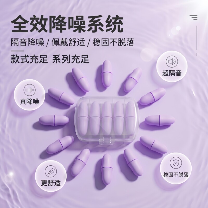 睡眠隔音耳塞宿舍睡觉专用超级不伤的耳朵学习学生防噪声工厂静音