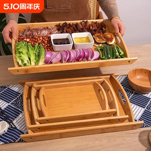竹木长方形加厚餐盘|千人回购