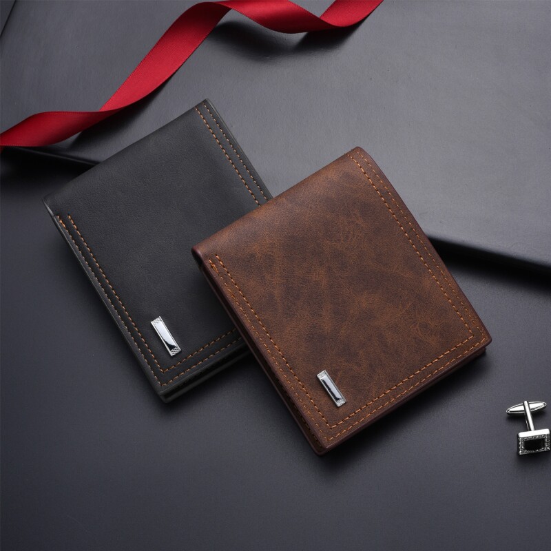 男士钱包短款钱夹2026新款驾驶证一体卡包学生时尚皮夹证件零钱包