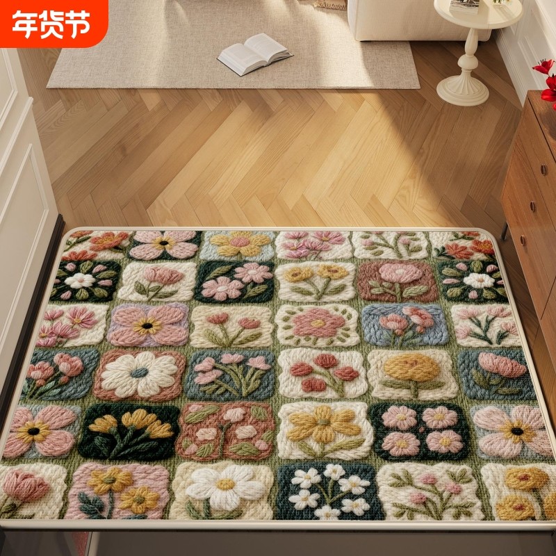 仿毛线入户门防滑耐磨亚麻地垫可裁剪耐脏免洗门口蹭土玄关地毯,居家布艺,入户地垫,淘宝优惠券,粉丝福利购,淘宝优惠卷