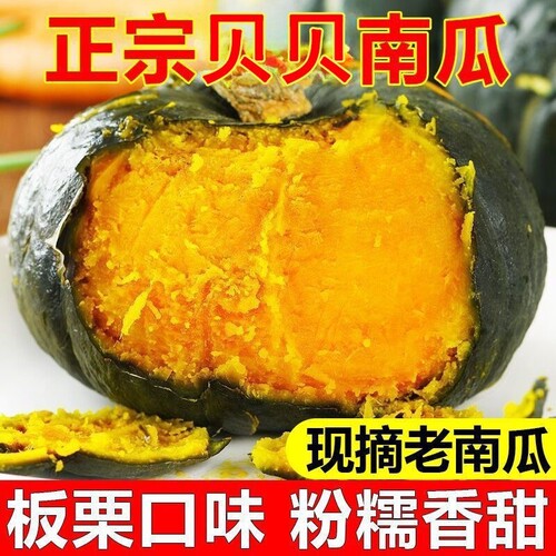 正宗贝贝南瓜老南瓜甜糯板栗小南瓜辅食新鲜超甜蔬菜一整箱香甜