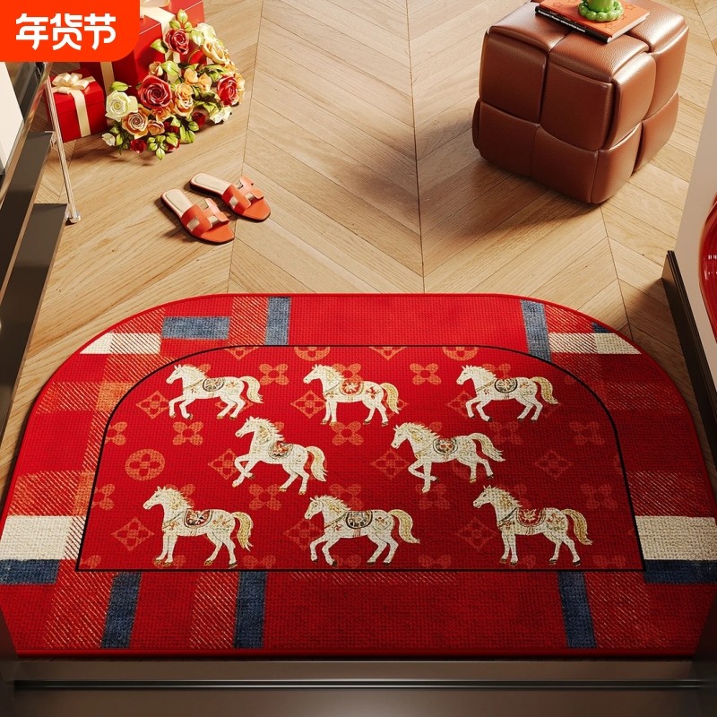 马年轻奢入户门地垫门厅脚垫防滑家用玄关高级感进门垫加厚地毯,居家布艺,家用脚垫,淘宝优惠券,粉丝福利购,淘宝优惠卷