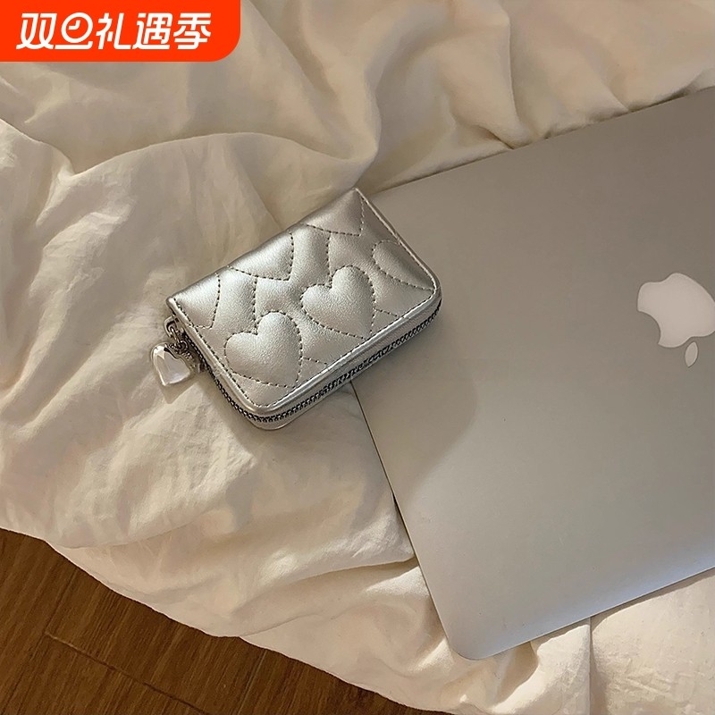 质感绝了～原创多功能爱心钱包卡女新卡位多防消磁大容量精致小巧