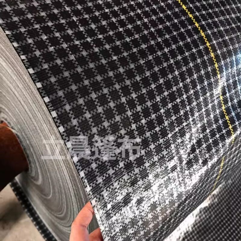 黑白格膜雨布养殖大棚篷布遮阳防雨防晒防水布车船蓬布防雨布苫布