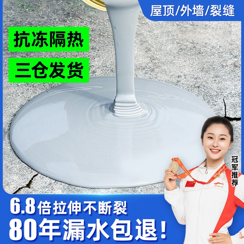 屋顶防水补漏材料房顶裂缝渗水专用涂料楼顶漏水外墙防晒防漏胶王