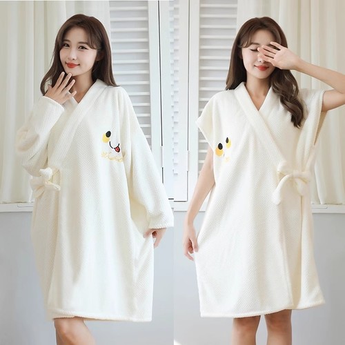 珊瑚绒速干浴袍女|超8000次加购