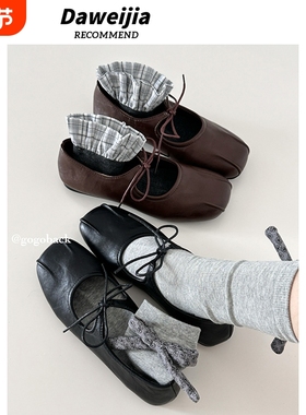 gogoback法式复古芭蕾风玛丽珍鞋女百搭舒适通勤休闲平底浅口单鞋