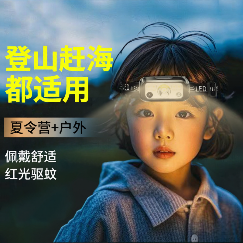 儿童头灯超亮充电|超1.1万次加购