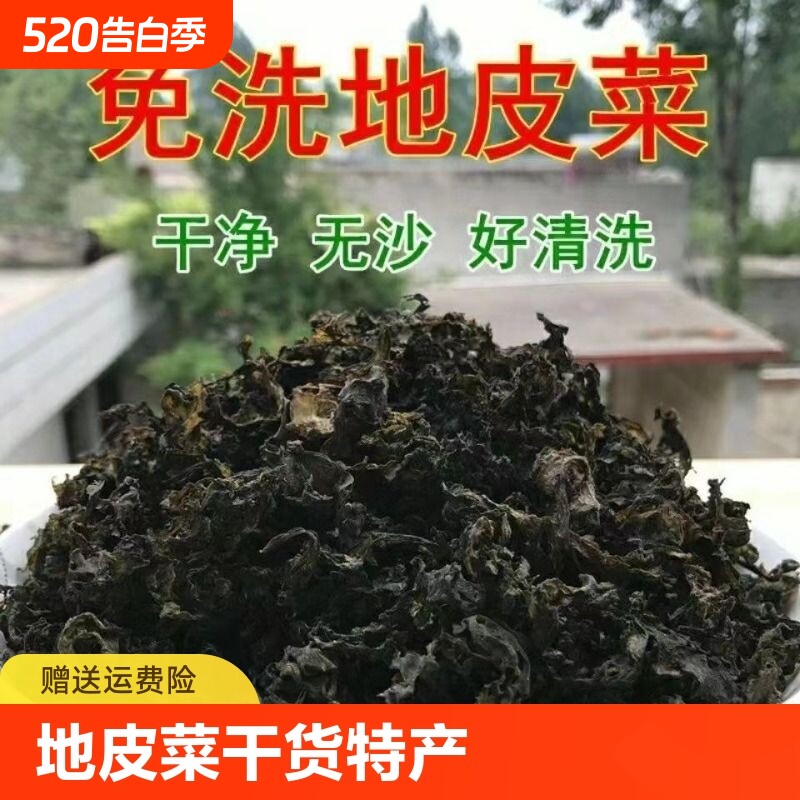 非野生地皮菜干货特产地达菜地衣地耳地曲挛干净500g干菜免洗晒干