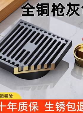 枪灰色不锈钢地漏通用卫生间下水道洗衣机全铜芯防臭器排水过滤网