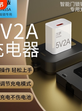 智能门锁锂电池专用5V2A充电器通用指纹锁电子锁密码锁电池可充电