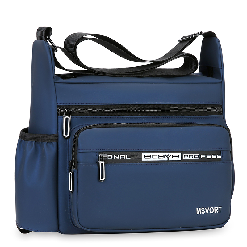 大容量男包商务休闲手机男士斜挎包单肩包防水做生意包多层结实