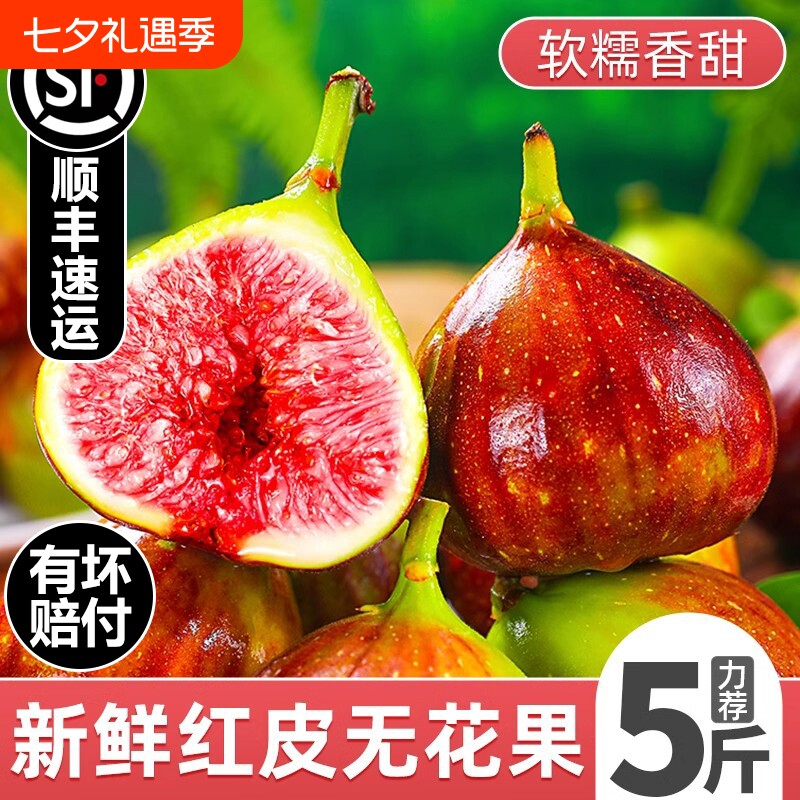 顺丰包邮 四川红皮无花果新鲜大果当季孕妇应季紫皮水果鲜果批发
