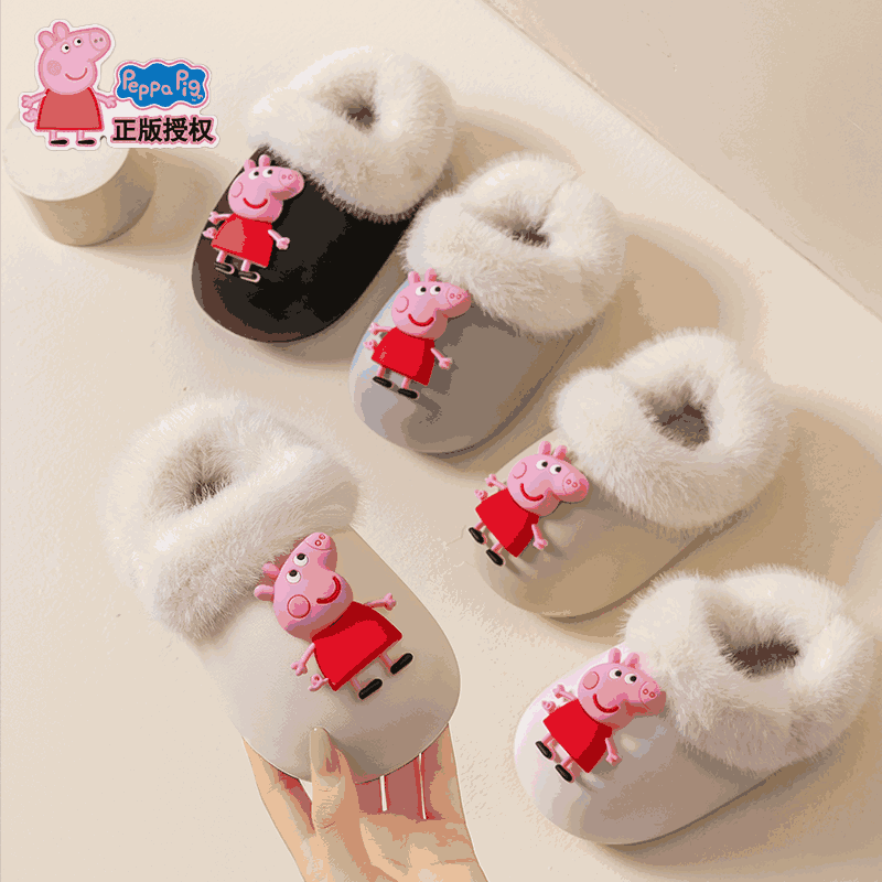 儿童棉拖鞋2025新款男童女童宝宝室内居家防水防滑小孩包跟棉鞋冬